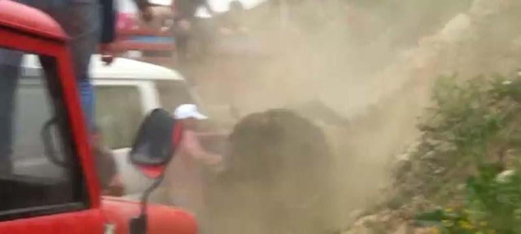 Arenadan kaçan boğalar, seyircilerin arasına daldı