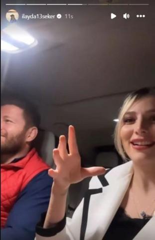 İlayda Şeker ve İsmail Balaban şakalaşırken arabada gerildi