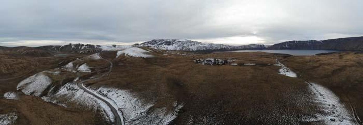 Nemrut Kalderasında mevsimin ilk kartopu oyunu