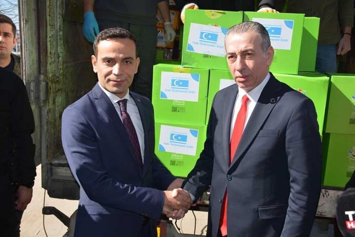 2 tır yardımla gelen Türkmen Bakan: Türkiye’ye destek, bizim için milli görev