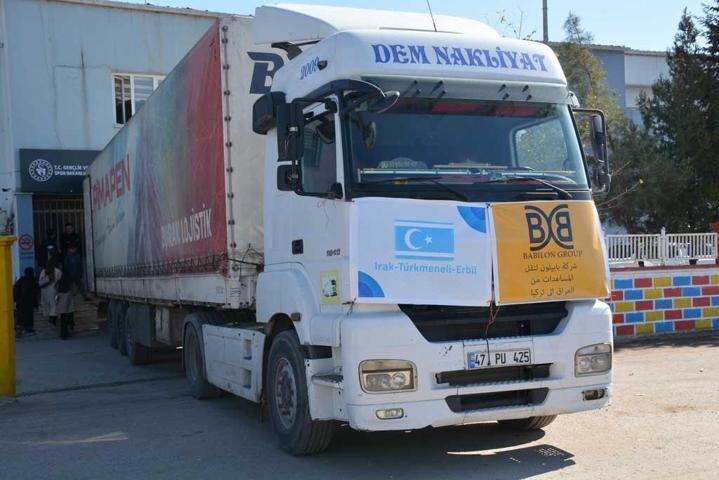 2 tır yardımla gelen Türkmen Bakan: Türkiye’ye destek, bizim için milli görev