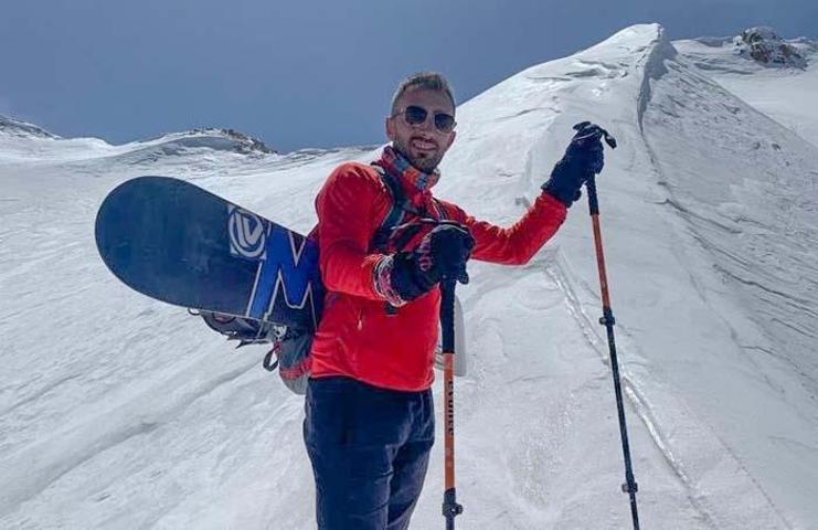 Artos Dağında snowboard