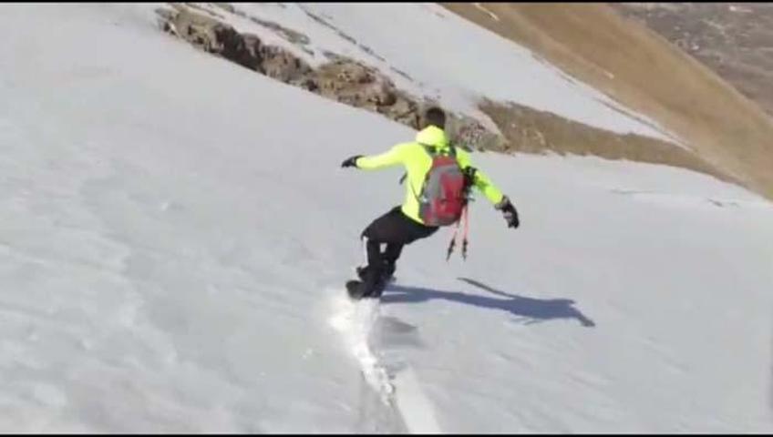 Artos Dağında snowboard