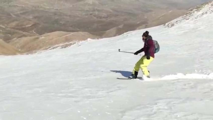 Artos Dağında snowboard