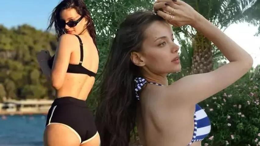 Leyla Tanlar bikinili pozunu paylaştı, sevgilisi Burak Dakaktan uyarı geldi