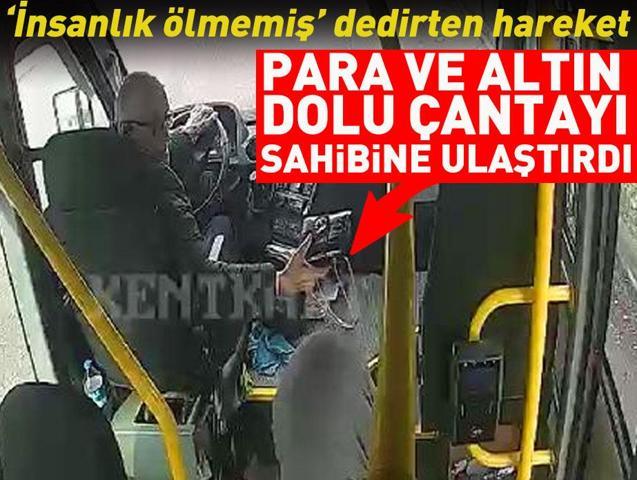 İnsanlık ölmemiş dedirten hareket Altın ve para dolu çantayı sahibine ulaştırdı