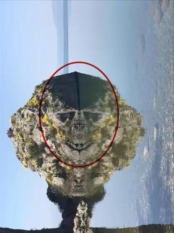 İznikte göle yansıyan kayada şaşırtan figür...