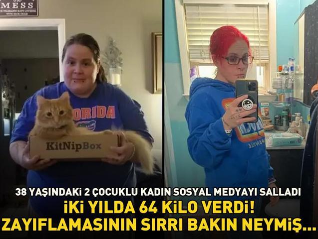 2 yılda 64 kilo veren kadın herkesi şoke etti Meğer zayıflamasının sırrı...