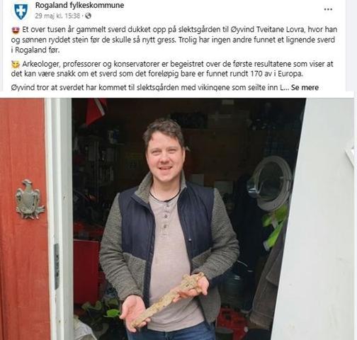 Tarlasından 1000 yıllık Viking kılıcı çıktı
