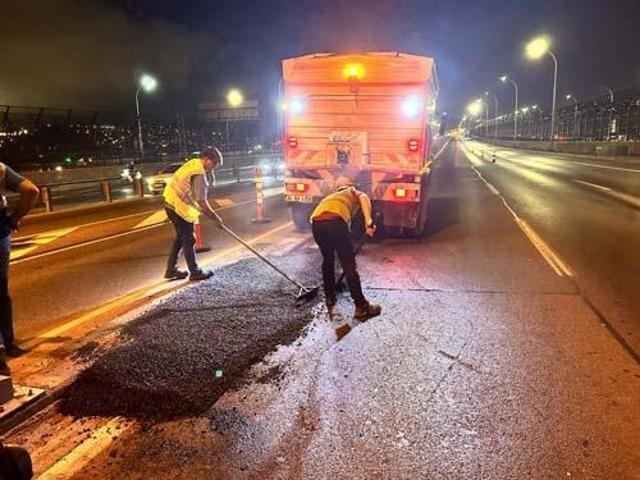 Haliç Köprüsündeki asfalt yenileme çalışmaları tamamlandı