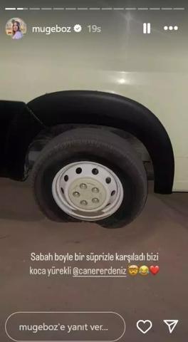 Müge Boz ve Caner Erdenize karavan tatilinde beklenmedik sürpriz Sosyal medyada paylaştılar