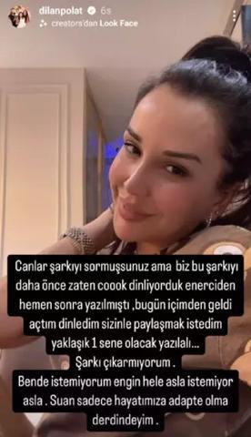 Yeni şarkı çıkaracağını duyuran Dilan Polata tepki: HANİ ENGİN İZİN VERMİYORDU