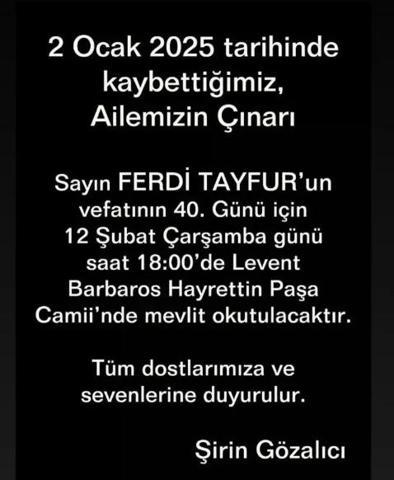 Ferdi Tayfurun servetini bağışladığı kurumlar belli oldu MEVLİT KONUSUNDA ANLAŞAMADILAR