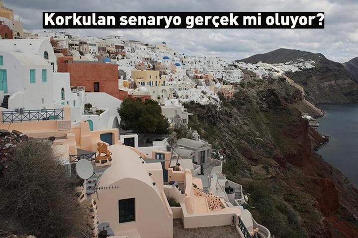 Korkulan senaryo gerçek mi oluyor Santorinideki volkan aktif hale geldi