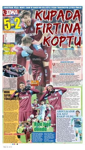 Trabzonsporda moral tavan Yerel basın şaşalı galibiyeti manşetlerine böyle taşıdı...