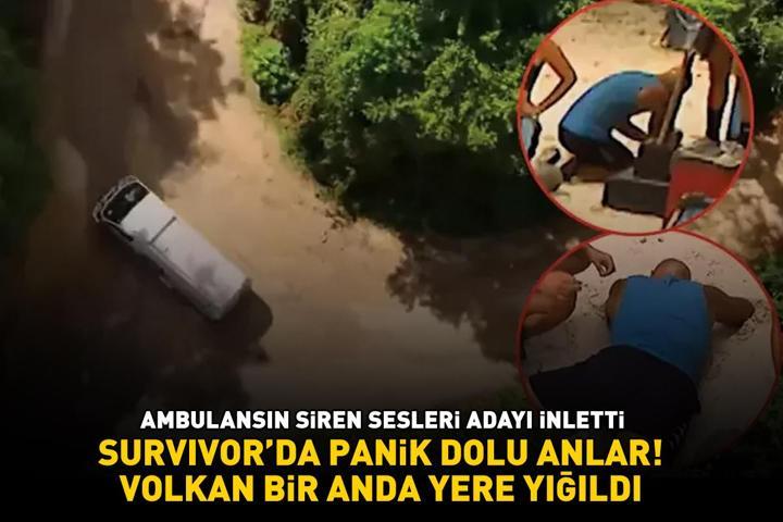 Survivorda panik dolu anlar Volkan bir anda yere yığıldı Ambulansın siren sesleri adayı inletti