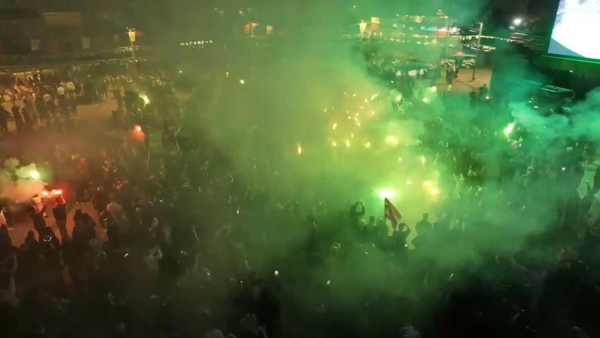 Kocaelide Süper Lig coşkusu Taraftarlar sabaha kadar kutladı...