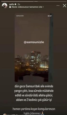 RAPÇİ SEFONUN AİLE EVİNDE YANGIN Resmen küle döndü