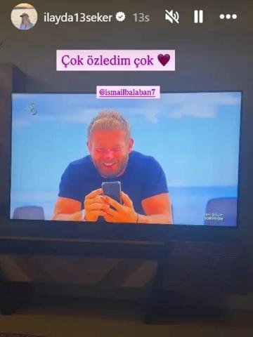 Survivor İsmail Balabanın eşi İlayda Şekerden aşk dolu paylaşım Gören bir daha baktı ÇOK ÖZLEDİM ÇOK