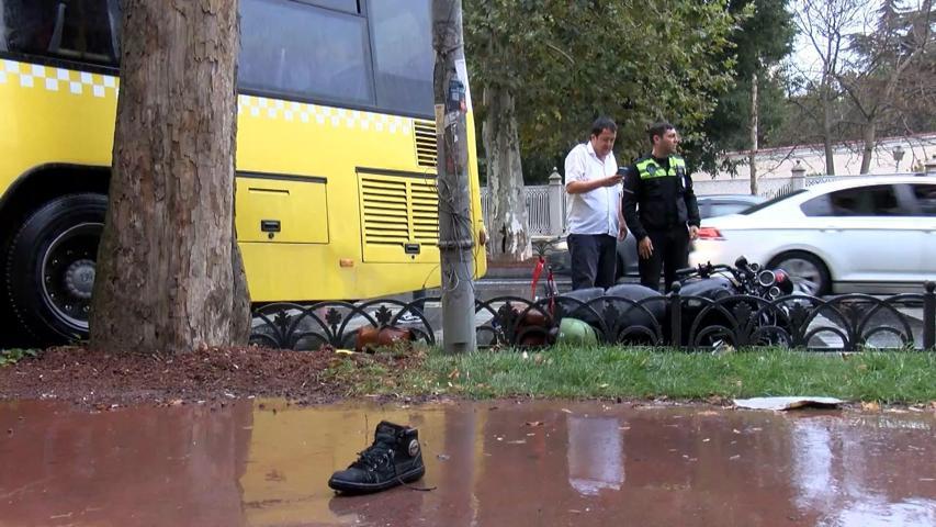 SON DAKİKA | İETT otobüsü motosiklete çarptı