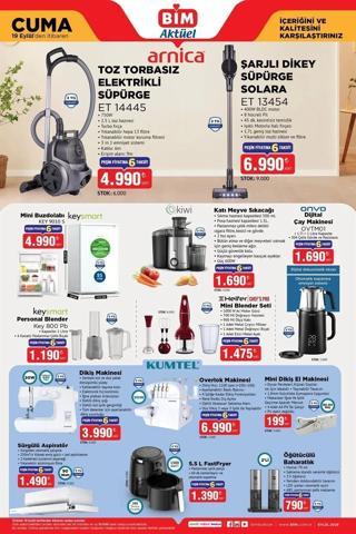 19 EYLÜL BİM İNDİRİMLİ ÜRÜNLER: BİMde Bu Hafta Neler İndirimde İşte 19 Eylül 2025 Cuma BİM Aktüel Kataloğu...