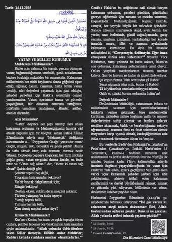 CUMA HUTBESİ KONUSU 21 KASIM 2025 | Diyanet açıkladı Cuma hutbesi konusu nedir