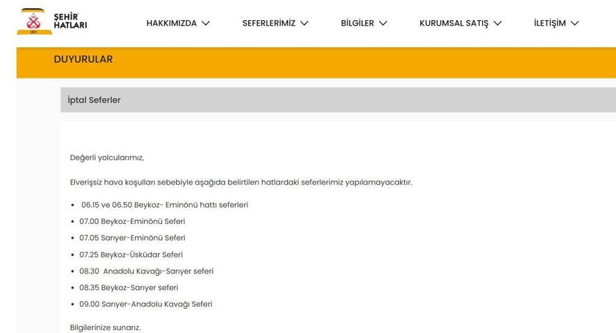 25 KASIM VAPUR SEFERLERİ İPTAL Mİ İDO, Şehir Hatları Vapur Seferleri İptal Mi İstanbulda Seferlere Fırtına Engeli