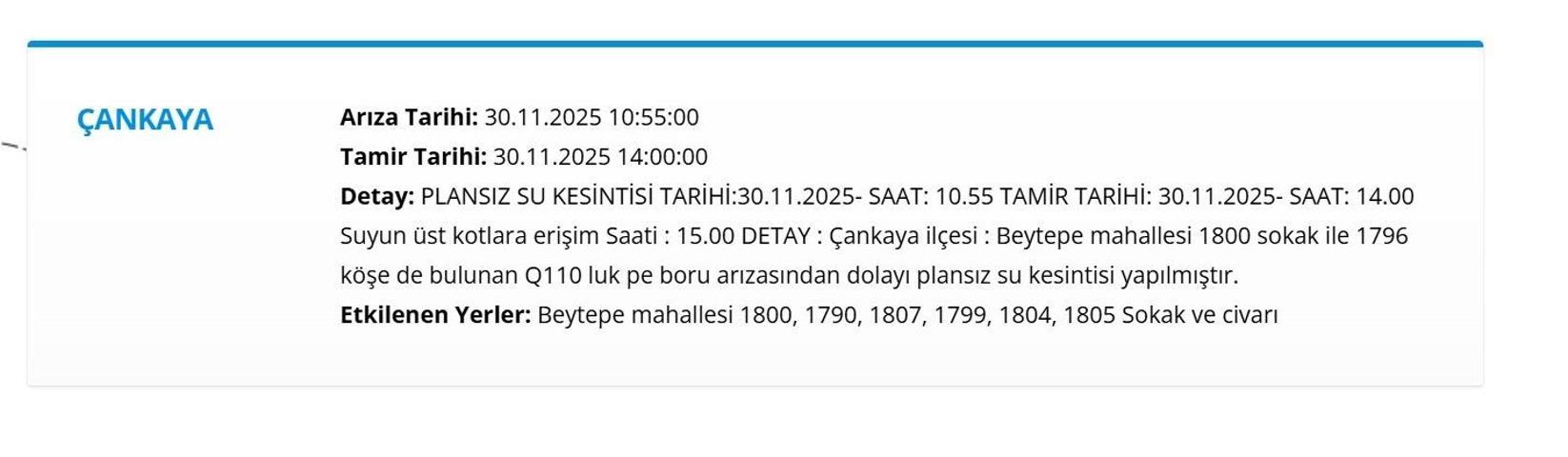 30 KASIM ANKARA ASKİ SU KESİNTİSİ: ASKİ Ankara Su Kesintisi Ne Zaman Bitecek, Sular Ne Zaman Gelecek