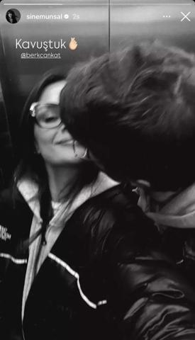 Romantik Kavuşma Sinem Ünsal ve Berk Cankatın Aşk Pozu Sosyal Medyayı Salladı