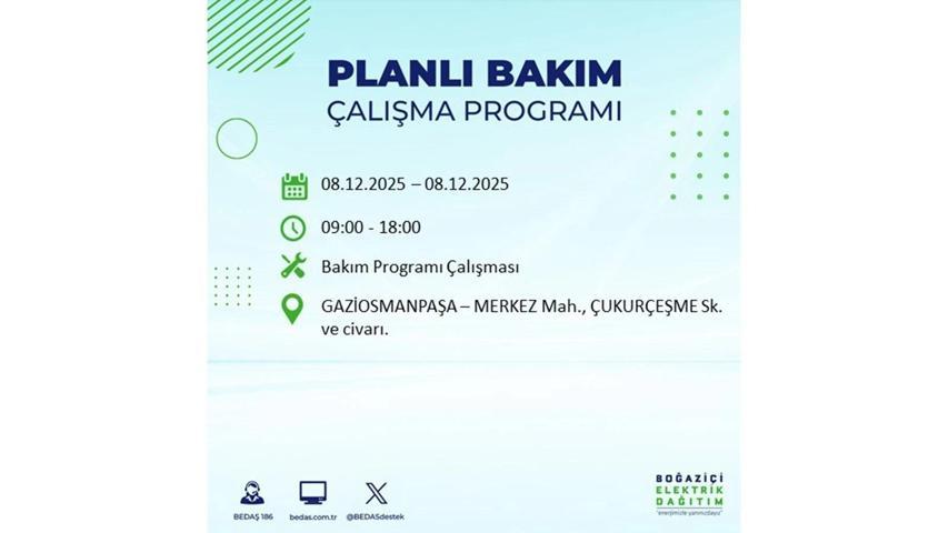 8 ARALIK 2025 İSTANBUL AYEDAŞ-BEDAŞ ELEKTRİK KESİNTİSİ: İstanbulda Elektrik Kesintisi Ne Zaman Bitecek, Elektrikler Ne Zaman Gelecek Bağcılar, Sarıyer, Esenyurt...