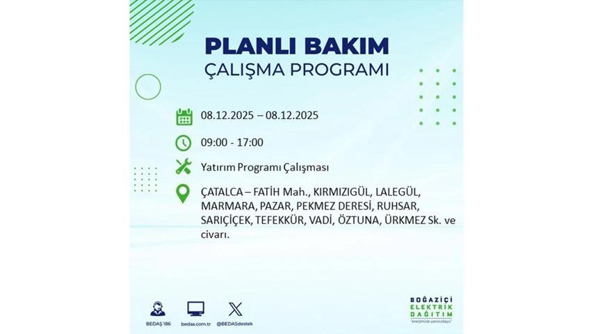 8 ARALIK 2025 İSTANBUL AYEDAŞ-BEDAŞ ELEKTRİK KESİNTİSİ: İstanbulda Elektrik Kesintisi Ne Zaman Bitecek, Elektrikler Ne Zaman Gelecek Bağcılar, Sarıyer, Esenyurt...