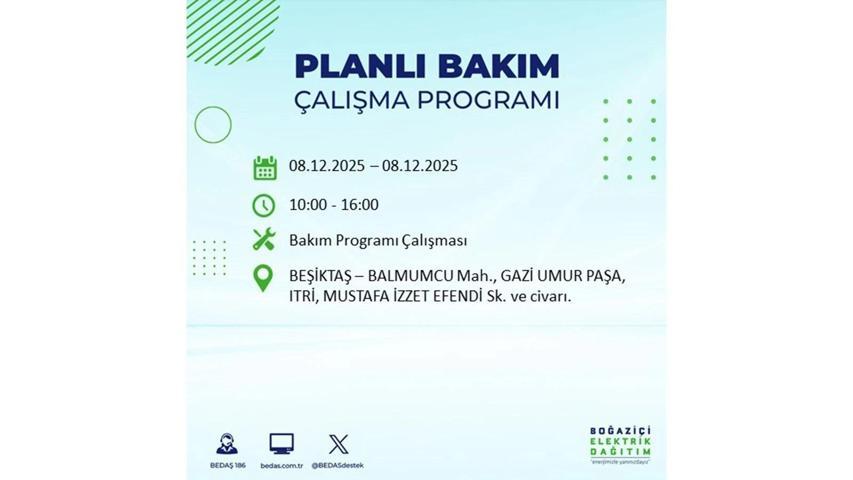 8 ARALIK 2025 İSTANBUL AYEDAŞ-BEDAŞ ELEKTRİK KESİNTİSİ: İstanbulda Elektrik Kesintisi Ne Zaman Bitecek, Elektrikler Ne Zaman Gelecek Bağcılar, Sarıyer, Esenyurt...