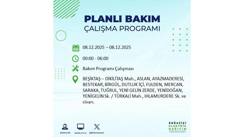 8 ARALIK 2025 İSTANBUL AYEDAŞ-BEDAŞ ELEKTRİK KESİNTİSİ: İstanbulda Elektrik Kesintisi Ne Zaman Bitecek, Elektrikler Ne Zaman Gelecek Bağcılar, Sarıyer, Esenyurt...
