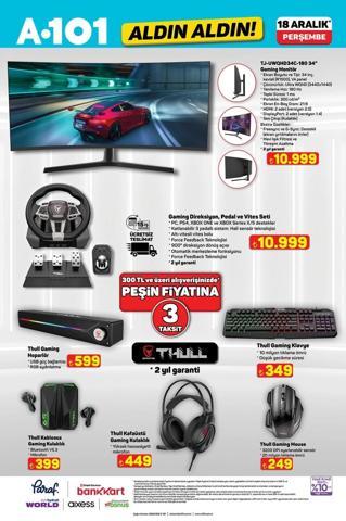A101 18 ARALIK AKTÜEL ÜRÜNLER KATALOĞU A101de gelecek hafta neler var Televizyon, beyaz eşya, cep telefonu...