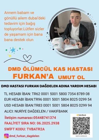 DMD Hastası Furkan İçin Valilik Onaylı Kampanya Hedefim Yazılım Mühendisi Olmak