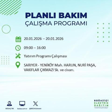 20 OCAK İSTANBUL ELEKTRİK KESİNTİSİ BEDAŞ: İstanbul elektrik kesintisi ne kadar sürecek Kesintiden hangi ilçeler etkilenecek