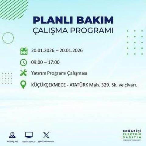 20 OCAK İSTANBUL ELEKTRİK KESİNTİSİ BEDAŞ: İstanbul elektrik kesintisi ne kadar sürecek Kesintiden hangi ilçeler etkilenecek