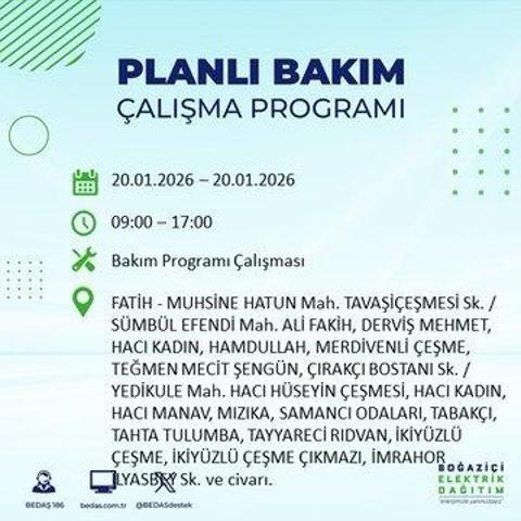 20 OCAK İSTANBUL ELEKTRİK KESİNTİSİ BEDAŞ: İstanbul elektrik kesintisi ne kadar sürecek Kesintiden hangi ilçeler etkilenecek