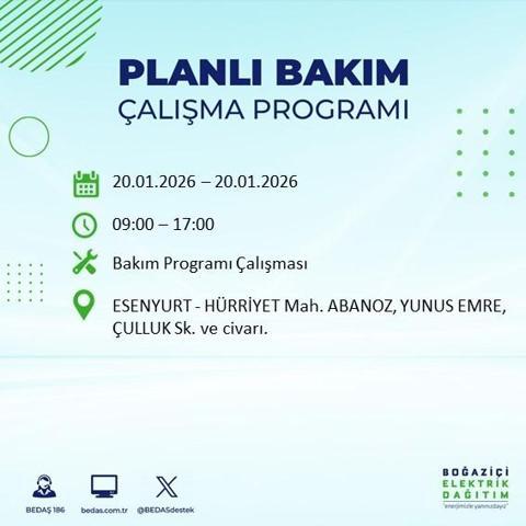 20 OCAK İSTANBUL ELEKTRİK KESİNTİSİ BEDAŞ: İstanbul elektrik kesintisi ne kadar sürecek Kesintiden hangi ilçeler etkilenecek