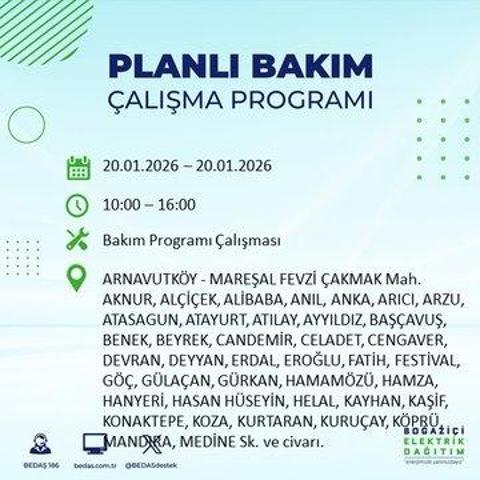 20 OCAK İSTANBUL ELEKTRİK KESİNTİSİ BEDAŞ: İstanbul elektrik kesintisi ne kadar sürecek Kesintiden hangi ilçeler etkilenecek