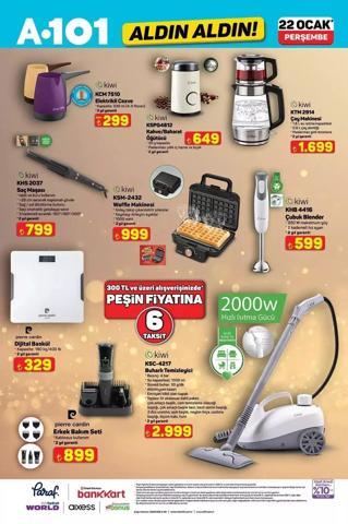 A101 29 Ocak Aktüel Ürünler Kataloğu A101de gelecek hafta neler var Spor malzemeleri, telefon, televizyon, beyaz eşya A101de...