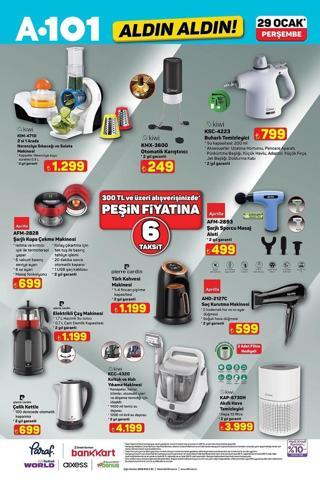 A101 29 Ocak Aktüel Ürünler Kataloğu A101de gelecek hafta neler var Spor malzemeleri, telefon, televizyon, beyaz eşya A101de...