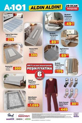 A101 29 Ocak Aktüel Ürünler Kataloğu A101de gelecek hafta neler var Spor malzemeleri, telefon, televizyon, beyaz eşya A101de...