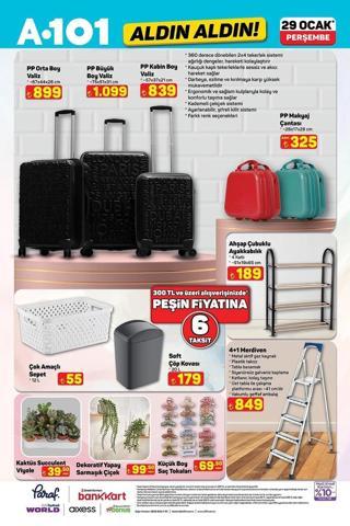 A101 29 Ocak Aktüel Ürünler Kataloğu A101de gelecek hafta neler var Spor malzemeleri, telefon, televizyon, beyaz eşya A101de...