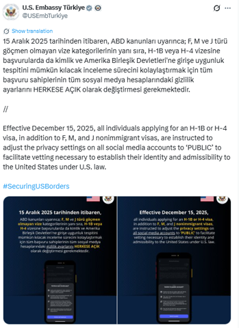 ABD vizesi için başvuru yapacak olanlar DİKKAT Yeni şart duyuruldu: Sanal medya kararı...