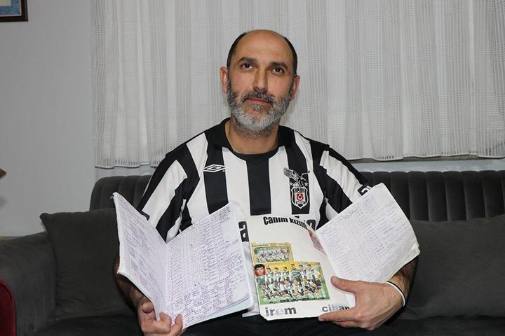 Böyle taraftar görülmedi: 25 yıldır Beşiktaşın her maçını tek tek not ediyor