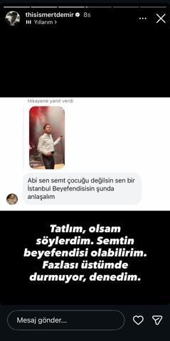 Semt çocuğu mu İstanbul beyefendisi mi Mert Demir takipçisinin mesajına böyle yanıt verdi