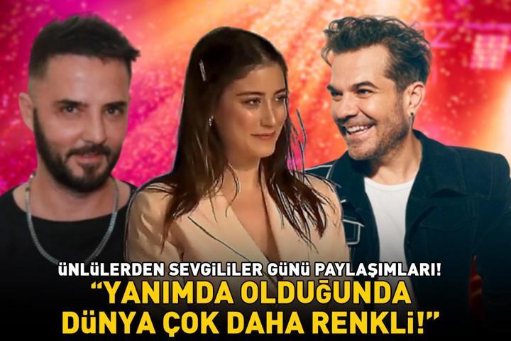 ÜNLÜ İSİMLERDEN 14 ŞUBAT SEVGİLİLER GÜNÜ PAYLAŞIMLARI Aralarında kimler yok ki Kenan Doğulu, Gökhan Özen, Hazal Kaya, Buse Terim...
