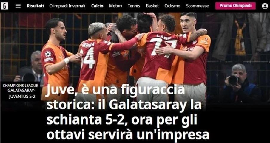 Galatasarayın Juventus galibiyeti, İtalyan basınına böyle yansıdı: Tarihi bir rezalet
