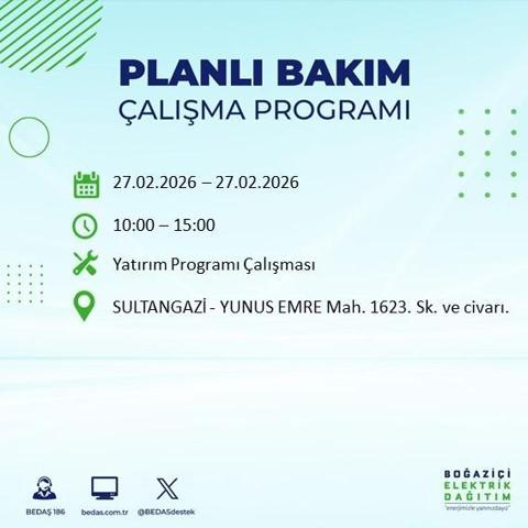 27 ŞUBAT İSTANBUL ELEKTRİK KESİNTİSİ İstanbulda 6-8 Saat Elektrik Kesintisi Yaşanacak BEDAŞ Duyurdu: İşte Etkilenecek İlçeler...